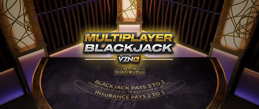 widok na stół z gry Multiplayer Blackjack VZN