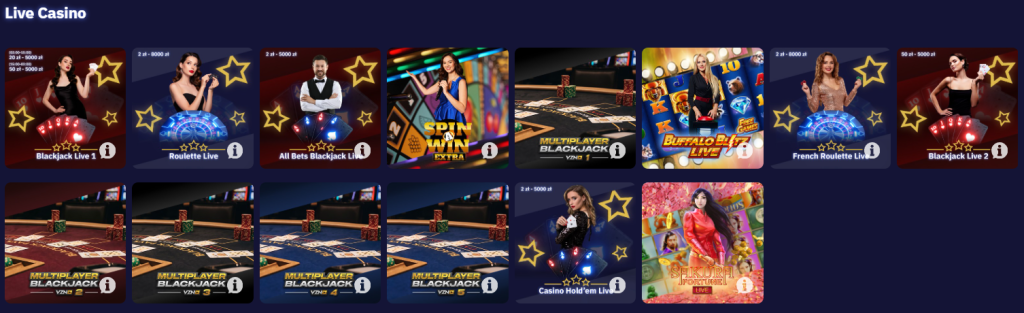 gry z sekcji Live Casino w Total Casino